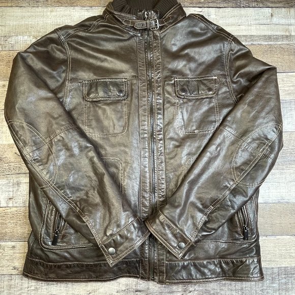 overland Jackets & Coats Vintage Overland Men L Leather Bomber